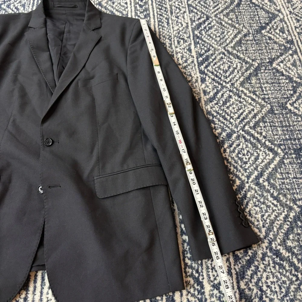 Zara Man Basic Black Blazer Suit Jacket Mens Size 44 EU 54